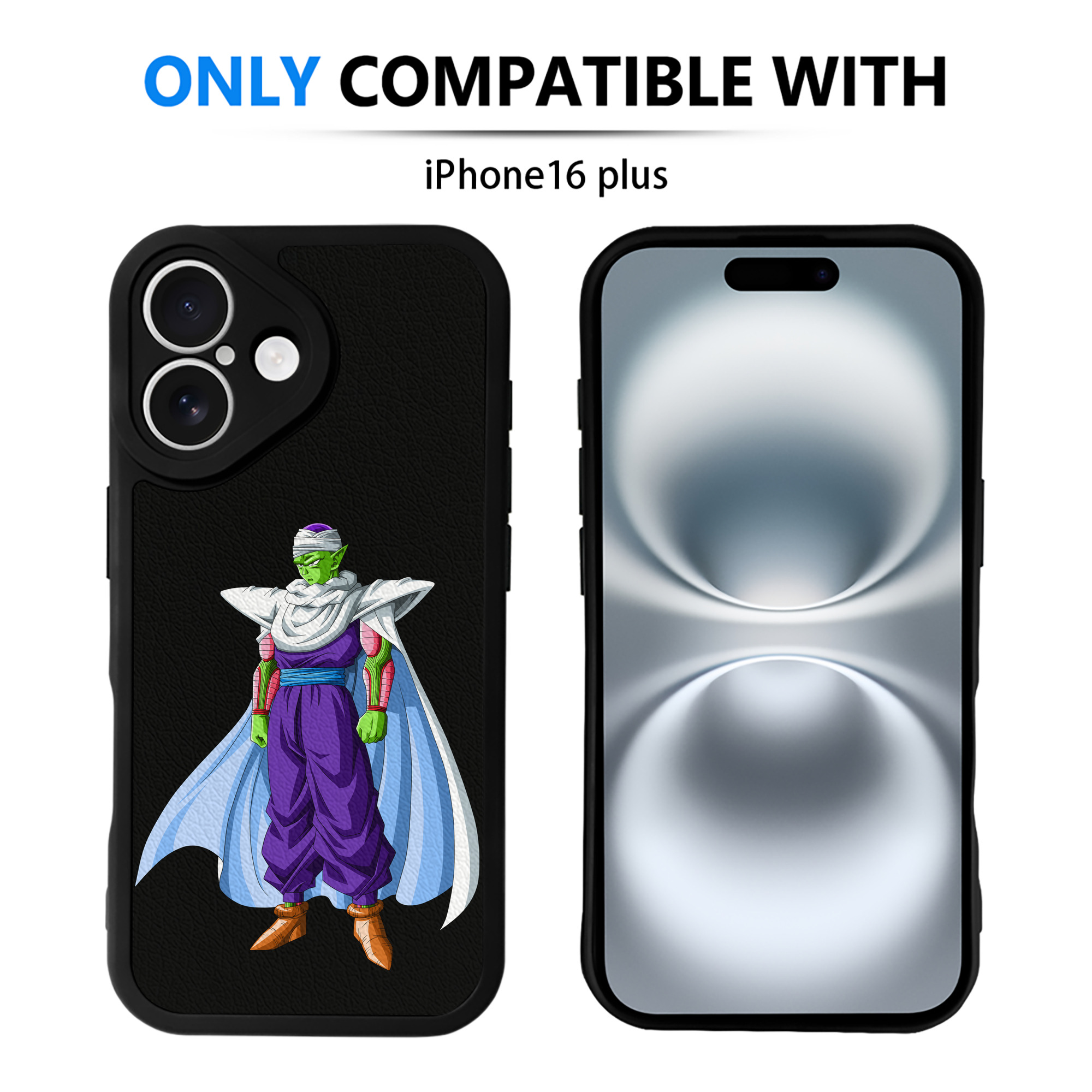 （画像用） ドラゴンボール ピッコロ DRAGON BALL Piccolo 【iPhone 16シリーズ対応】シリコンスマホケース（レザー調） 材質：シリコン